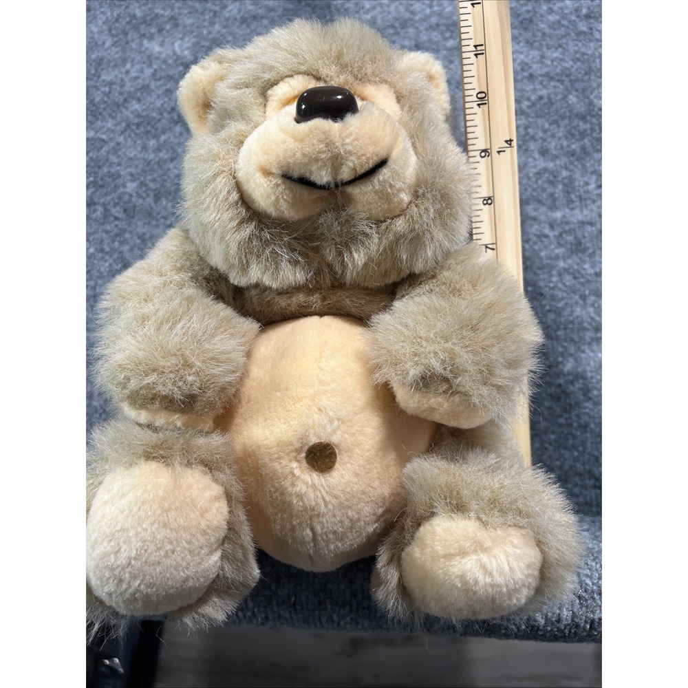 Vintage 1984 Animal Toy Imports Chunky Pot-Belly Bear Plush 11" - Picture 8 of 8